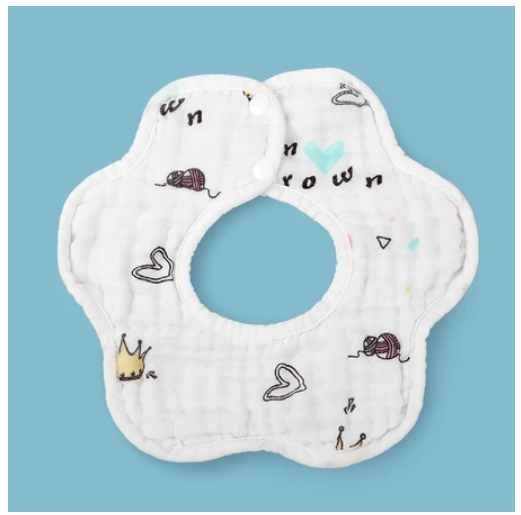 Einmilk Baby Bandana Dribble Bibs 360 Rotate Drool Bibs or Petal Bib Cotton Super Soft & Absorbent B15