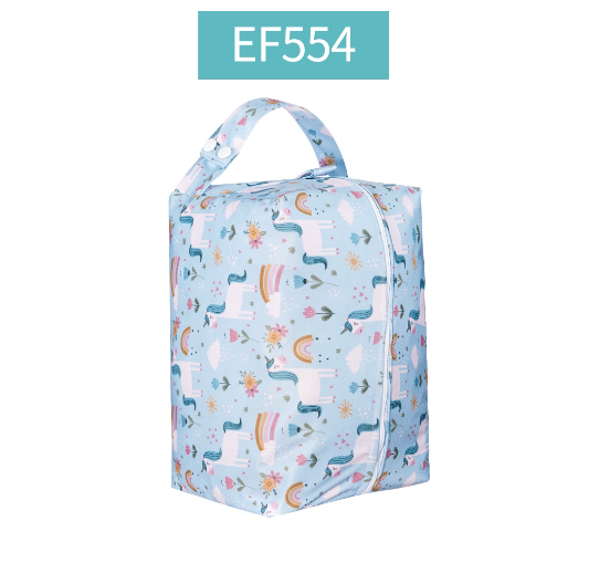 Happyflute Baby Diaper Pods Reusable Waterproof Fashion Prints Wet Dry Cloth Wet Bag Mums Storage Travel Nappy Bag C15