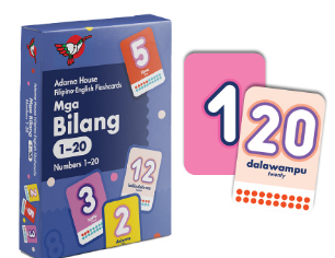Adarna Filipino-English Flashcards: Mga Bilang (Set 1)