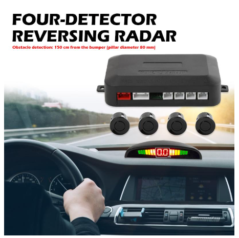 Car LED Display Auto Parking Sensor Kit Reverse Backup Car Parking Radar Monitor Detector 4 Sensor