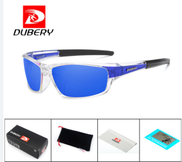 Dubery Polarized Sunglasses Men Brand Design Rectangle Mirror Sport Luxury Vinta