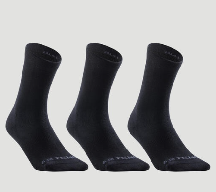 Decathlon Artengo High Tennis Socks Tri-Pack - Black