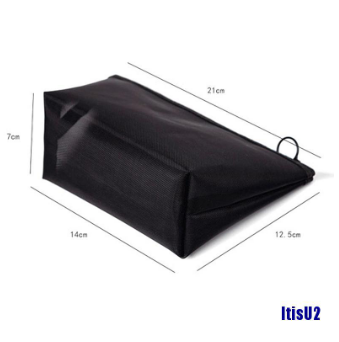 3pcs Cosmetic Bag Travel Fashion Black Toiletry Makeup Organizer Bags Case Pouch