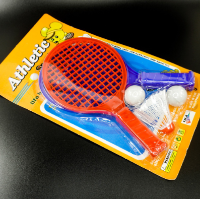 DevonteShop 5932 Kids Plastic Toy Table Tennis Racket with 2 Ping Pong Balls & Shuttlecock Toys La