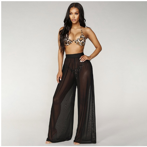 NEW Beach Mesh Sheer Pants Cover Up Swimwear Beach outfit Swimsuit For Women