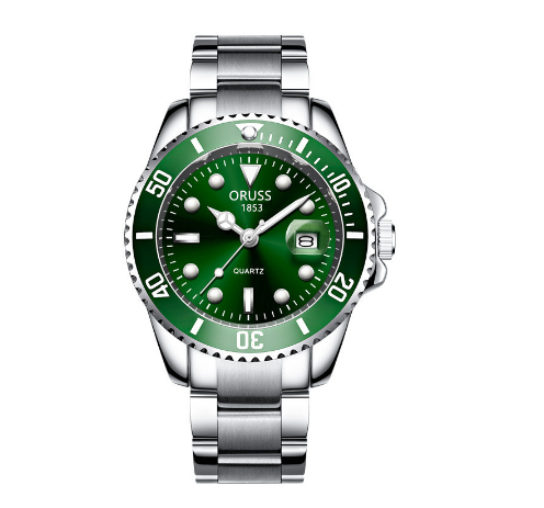 ORUSS Original Business Luxury Stainless Steel Waterproof Fashion Men's Watch Luminous Calendar Quartz Automatic Watch 006