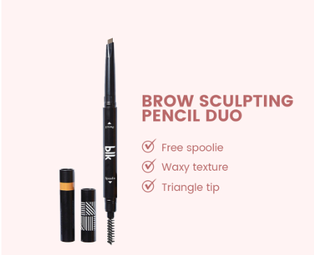 blk cosmetics brow sculpting pencil duo natural brown