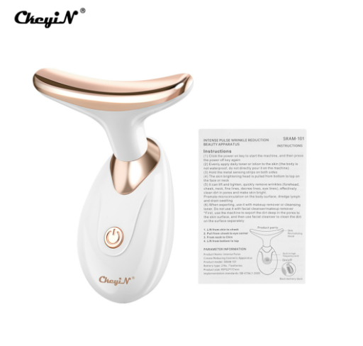 CkeyiN Neck Face Massager Slimming Vibration V Line Lifting Face Lifting Device