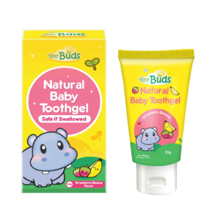 Tiny Buds Baby Toothgel Stage 1 - Strawberry Banana Flavor 55g