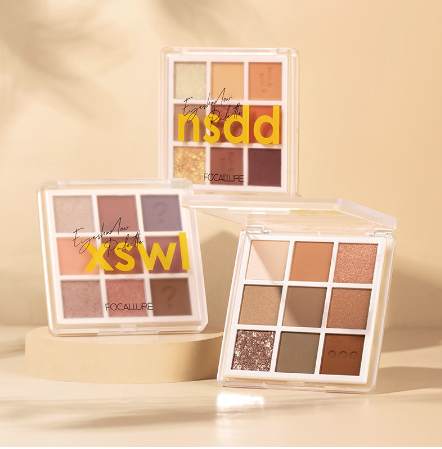 Focallure Newest 9 Colors Eyeshadow Palette Highly Pigmented Smooth Powder Shades Palette