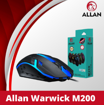 Allan Mechanic M200 Warwick USB LED Gaming Mouse Laptop Wifi PC Wire/acer Laptop Computer Mouse Mous