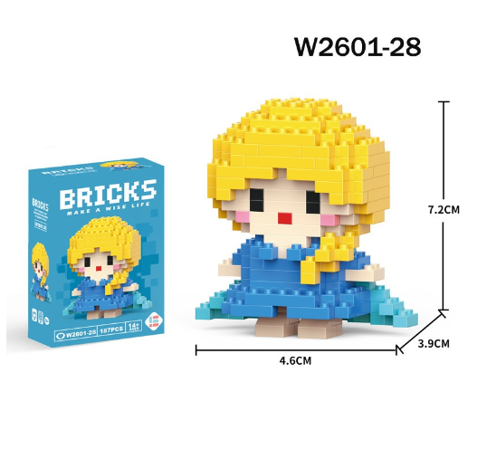 Mini Building Block Assembled Small Particles Bricks Toys For Kid Birthday Gift Cute Cartoon Blocks M6