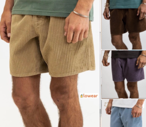 Corduroy Short W/ Two Side Pockets