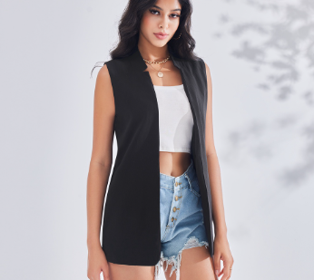 Lovito Women Basic Blazer LBE03001 Black