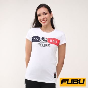 Fubu Girls Roundneck Jersey Knits Short Sleeve QOT01-0014 White
