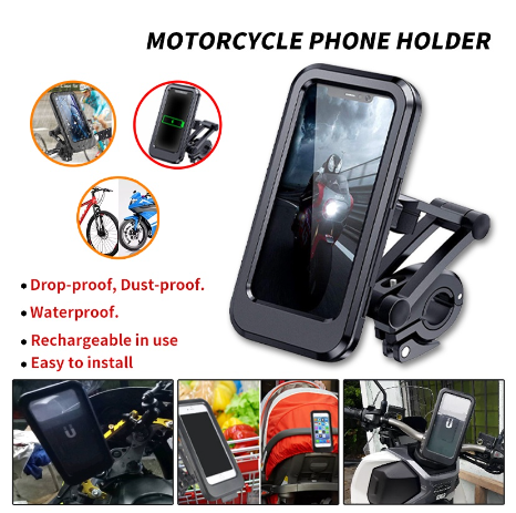 Motorcycle Phone Holder Waterproof/rainproof Touchable Phone Holder