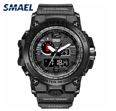 Original Luxury Fashion Waterproof Luminous Men Fashion Casual Quartz Watch Men LED Digital Sports Wrist Watch GRAY