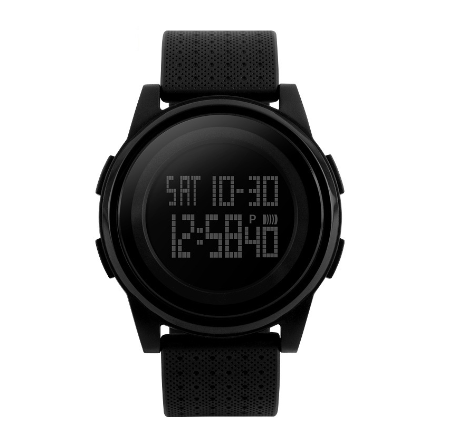 Skmei 1206 Men Women Digital Waterproof Ultra-Thin Watch ALL BLACK