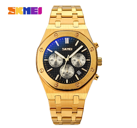 SKMEI Quartz Watch Waterproof Stainless Steel Zinc Alloy Men 9296 M1