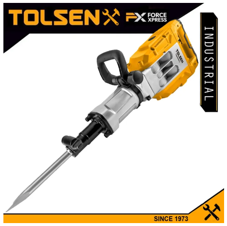 Tolsen Heavy Duty Industrial Grade Demolition Hammer w/ 6pcs Accessories (1700Watts) 88553