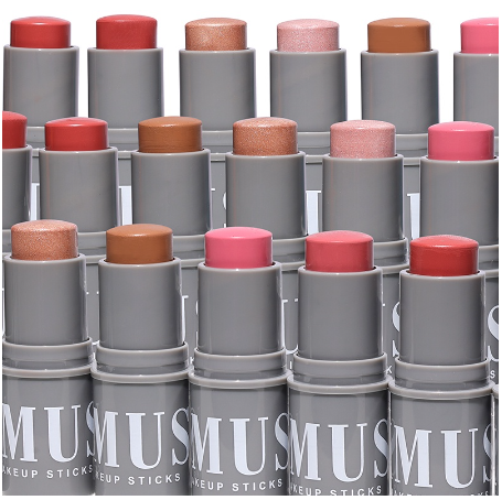 KIMUSE Makeup Sticks Monochromatic Multi-use Blush & Highlight & Contour Stick Waterproof Non-greasy Face Makeup 6 Colors
