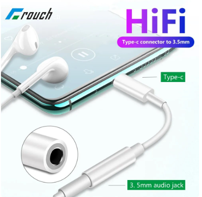 Type-c Connector to 3. 5mm Audio Jack 3.5mm Headphones Adapter Cable DAC Line Control Converter For iphone 15 Xiaomi Samsung