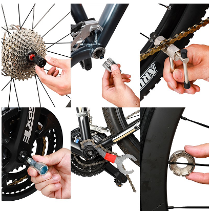 MTB Road Bike Maintenance Tools Set Chain Cutter Bracket Flywheel Remover Crank Puller