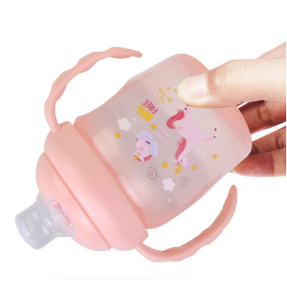 Phoenix Hub PO-2213 8oz Sippy Cup Baby Water Feeding Bottle BPA-Free Sports Bottle with Handle 250ml