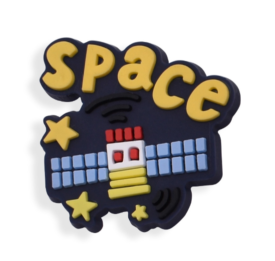 Cartoon Space Rocket Croc Design Jibitz Astronaut Rainbow Jibits Crocks Charm Pins for Men Shoe Accessories Decorations 7