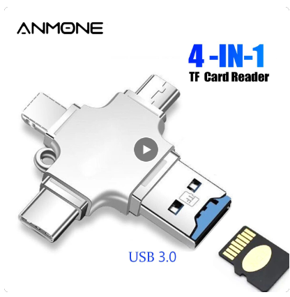 4 In 1 USB 3.0 To Type C Micro TF Card Reader Micro to USB TF Adapter OTG USB A to USB C Connector for iPhone Samsung Xiaomi