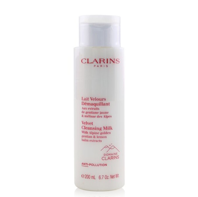 Clarins Velvet Cleansing Milk with Alpine Golden Gentian & Lemon Balm Extracts