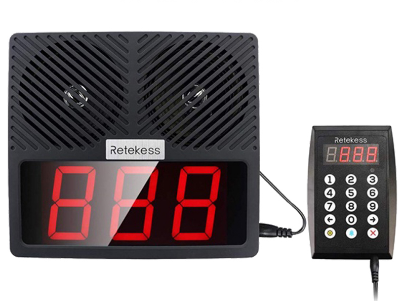 Retekess TD101 Calling System Loudspeakers Number Display Voice Call Host
