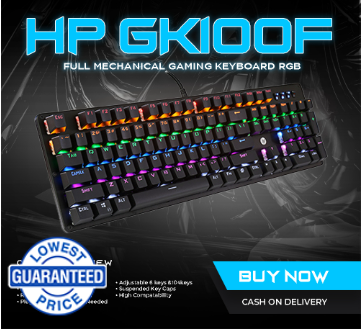 HP GK100F Real Mechanical Keyboard Wired Mixed Backlight Gaming Keyboard Anti-conflict Keyboard