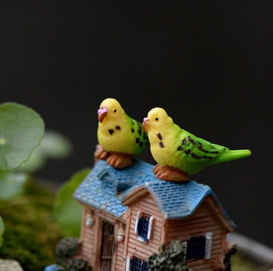 1pc Mini Parrot Bird Miniature Animal Fairy Garden Diorama Landscape Model Dollhouse Ornaments