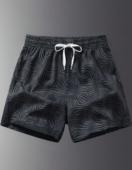 Men's Dark High-End Summer Shorts, Thin Style, European And American Trendy Oversized Beach Running Outdoor Shorts