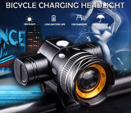 Bike Light T6 USB Rechargeable Bicycle Light Set Battery Adjustable Zoom Bike Front Headlight