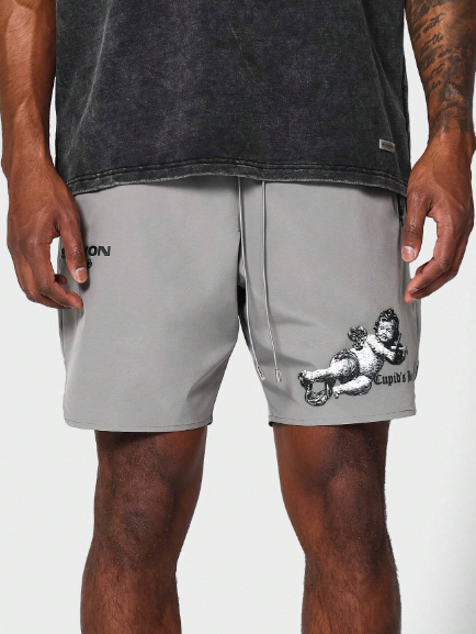 SUMWON Nylon Short With Graphic For Daily Wear