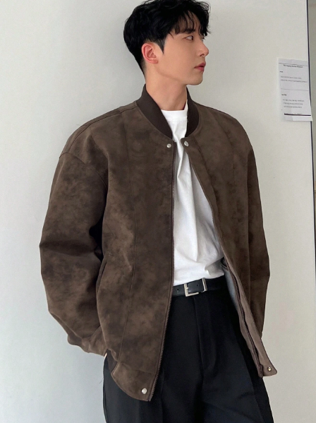 DAZY Men's Solid Color Zip-Up Casual Long Sleeve Jacket & Coat, Autumn/Winter