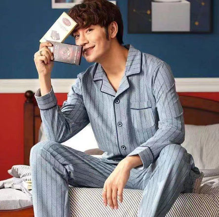 Polyester Men's Long-sleeved Trouser Suit