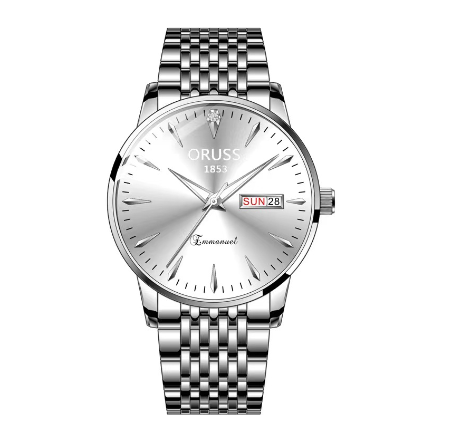 Original Luxury Stainless Steel Fashion Men's Waterproof Luminous Calendar Swiss analog quartz Automatic  Watch M8