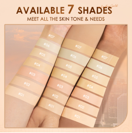 FOCALLURE AmberGold Concealer High Coverage Skin-Like Lightweight Long-Lasting No Creasing Waterproof Concealer