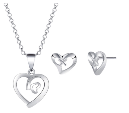 Silver Korean Fashion Jewelry Accessory Set