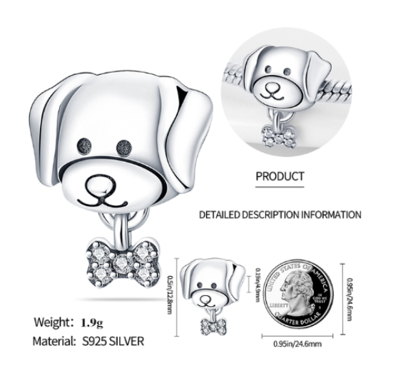 925 Silver Trinkets Balloon Charms Beads for Bracelet Pan Security Chain d09