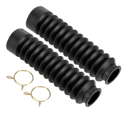 Universal Motorcycle Rubber Front Fork Cover Gaiters Gators Boots Shock Absorber 1 Pair