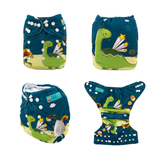 Alva Baby Cloth Diapers Washable Reusable Real Cloth Pocket Nappy Diaper Only No Insert For 3-15kg 6.6-33.1Ibs Baby And Newborn D13