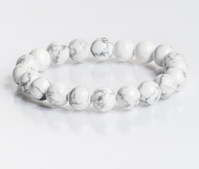 Natural White Howlite Bead Crystal Gemstone