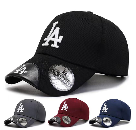 Fabric Baseball Cap Unisex Fashion Leather