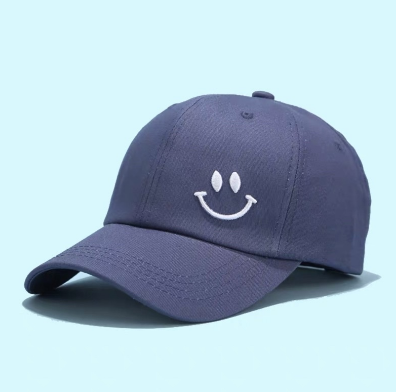 RAINBOWCO Smiley Korean Baseball Cap Unisex Cotton For Men And Women