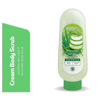 WATSONS LOVE MY SKIN Aloe Vera & Cucumber Soothing Cream Body Scrub 535ML