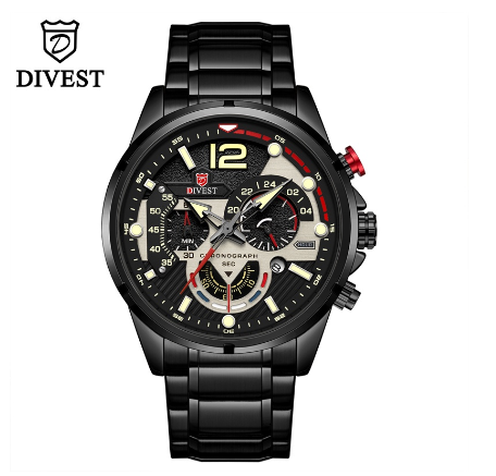 Original Brand DIVEST Men's Watches Top Luxury Fashion Sport Quartz Casual Chronograph Date Waterproof Men Watch 9039 M5